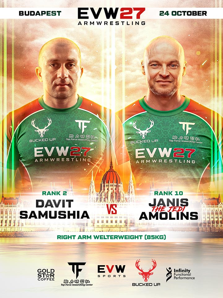 East vs West 27 (EVW27): Jānis Amoliņš pret Davit Samushia